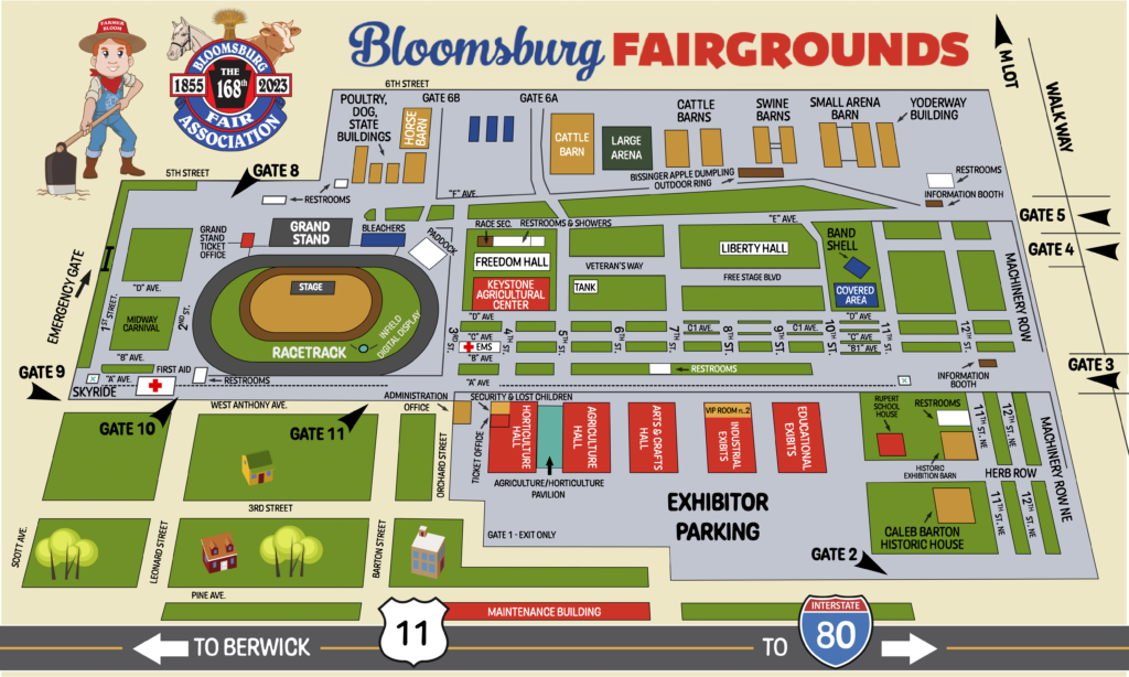 Map Bloomsburg Fair