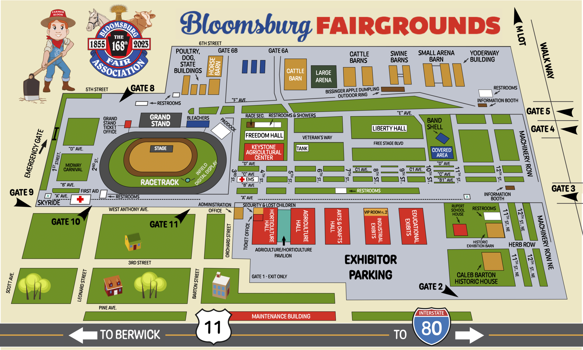 Map Bloomsburg Fair