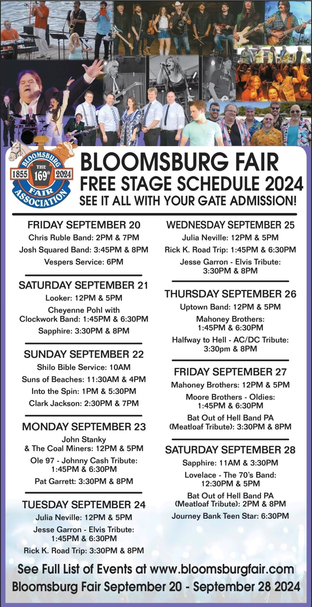 Free Entertainment Bloomsburg Fair